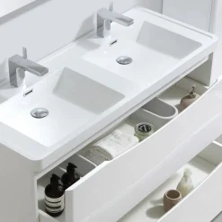 Maia 1200mm Wall Mounted Double Basin Vanity Unit