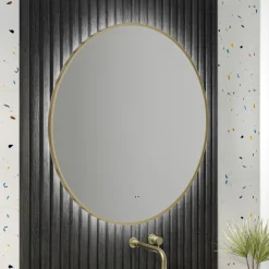 Marcos LED Illuminated Round Framed Mirror with Demister Pad & Colour Change Lights - 800mm