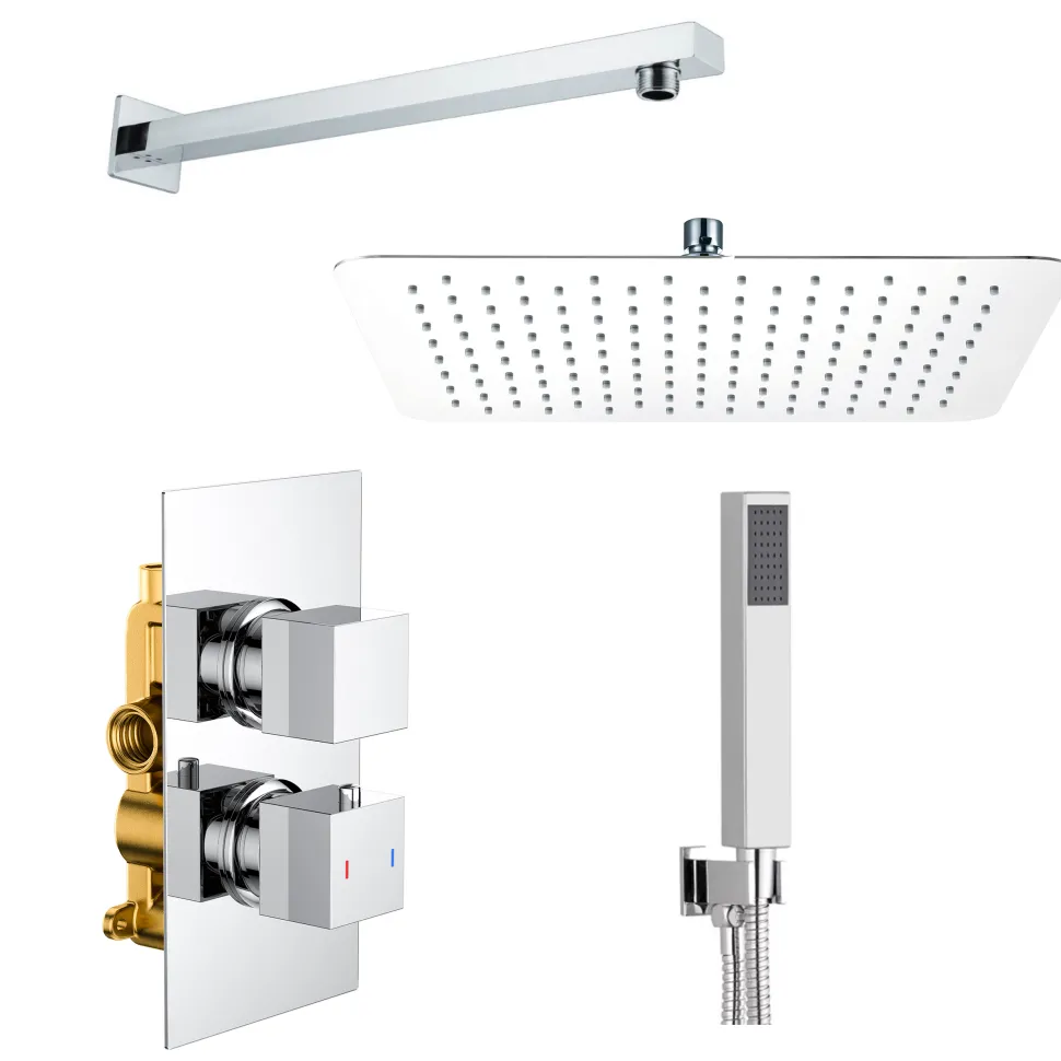 Margot Concealed Shower Valve, Fixed Shower Head & Handset