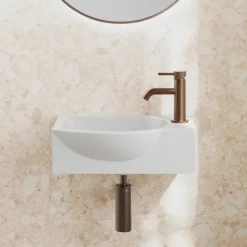 Max Wall Hung Cloakroom Basin with Extended Bowl - 400 x 280mm
