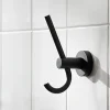 Miller Bond Matt Black Double Robe Hook