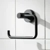 Miller Bond Matt Black Open Toilet Roll Holder