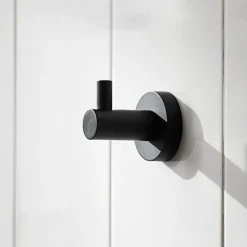 Miller Bond Matt Black Single Robe Hook