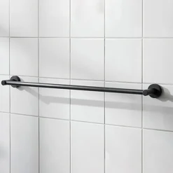 Miller Bond Matt Black Towel Rail - 645mm