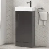 Minnie 400mm Floorstanding Cloakroom Vanity Unit & Basin - Gloss Grey