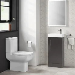 Minnie 400mm Floorstanding Cloakroom Vanity Unit & Basin - Gloss Grey