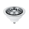 90mm Stainless Steel Basket Strainer Waste with Stemball Plug