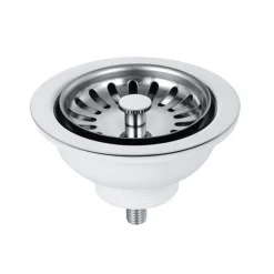 90mm Stainless Steel Basket Strainer Waste with Stemball Plug