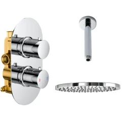 Natasha Concealed Thermostatic Shower Valve & ABS Fixed Shower Head