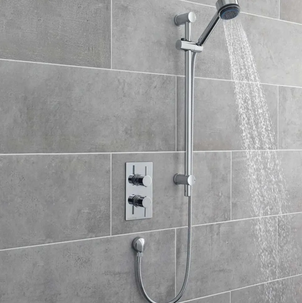 nuie Adjustable Slider Rail Kit with Outlet Elbow & Multi-Function Handset