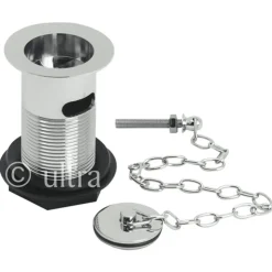 nuie Basin Waste With Brass Plug & Link Chain