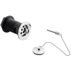 nuie Contract Basin Waste With Brass Plug & Ball Chain