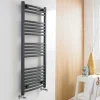 nuie Curved Anthracite Towel Rail - 1150mm x 500mm | 1689 BTU