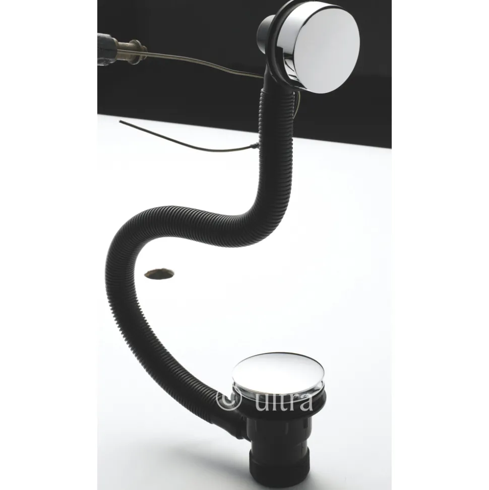 nuie Easyclean Sprung Plug Bath Waste with Minimalist Overflow