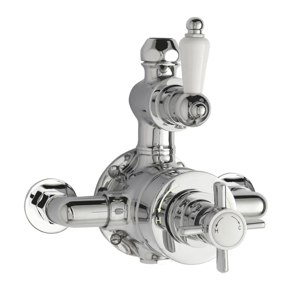 nuie Edwardian Twin Exposed Thermostatic Shower Valve