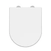 nuie Luxury D-Shaped Soft Close Seat With Square Edges and Quick Release Hinges - Top Fix