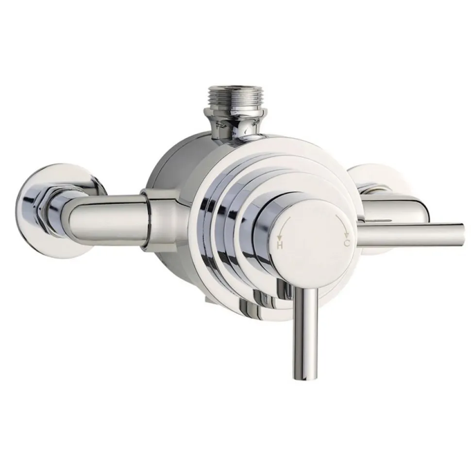 nuie Minimalist Lever Dual Exposed Thermostatic Shower Valve