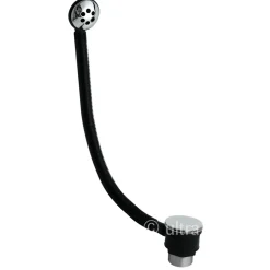 nuie Push Button Bath Waste with Dome Overflow Cover