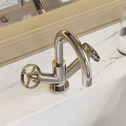 Nuie Revolution Industrial Basin Mixer Tap & Waste