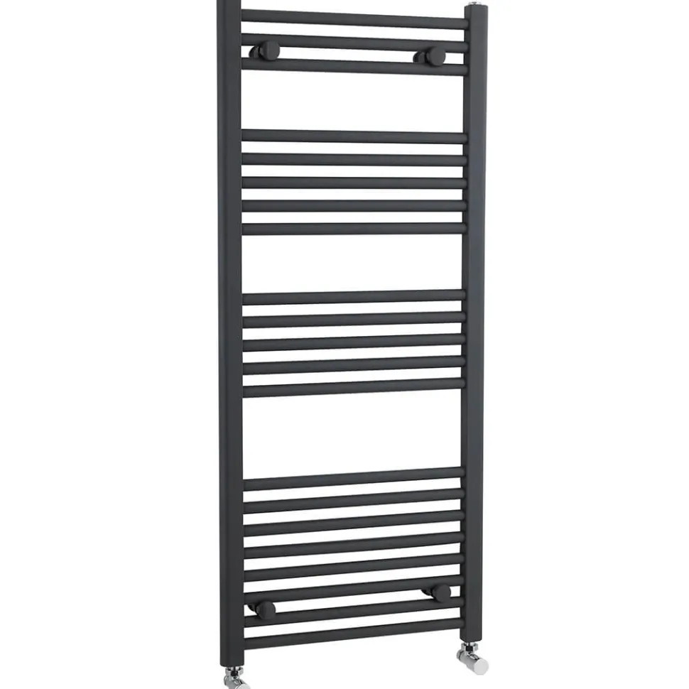 nuie Straight Anthracite Ladder Towel Rails - 1150 x 500mm