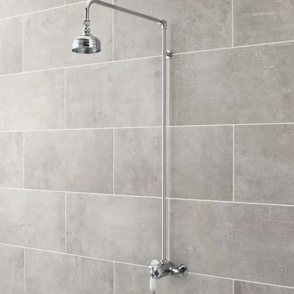 nuie Traditional Rigid Riser Kit with Overhead Shower