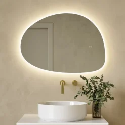 Organics LED Illuminated Mirror with Demister Pad & Colour Change Lights - 500 x 700mm