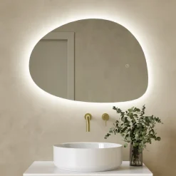 Organics LED Illuminated Mirror with Demister Pad & Colour Change Lights - 500 x 700mm