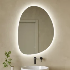 Organics LED Illuminated Mirror with Demister Pad & Colour Change Lights - 600 x 800mm