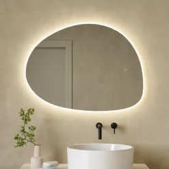 Organics LED Illuminated Mirror with Demister Pad & Colour Change Lights - 600 x 800mm