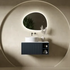 Organics LED Illuminated Mirror with Demister Pad & Colour Change Lights - 600 x 800mm
