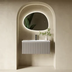 Organics LED Illuminated Mirror with Demister Pad & Colour Change Lights - 600 x 800mm
