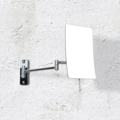 Origins Living Blake Rectangular Magnifying Chrome Mirror - 130 x 210mm