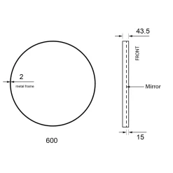 Origins Living City Round Mirror - 600mm