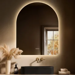Origins Living Claris Arched LED Illuminated Mirror with Demister Pad & Colour Change Lights