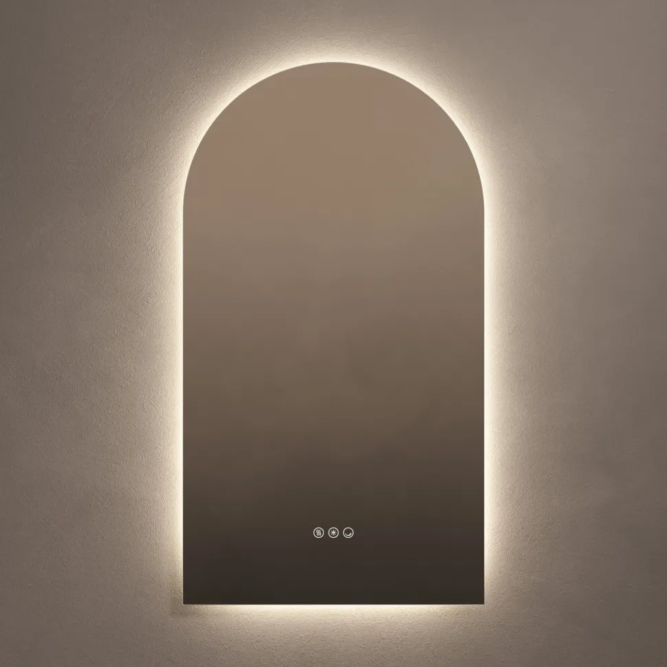 Origins Living Claris Arched LED Illuminated Mirror with Demister Pad & Colour Change Lights