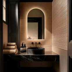 Origins Living Claris Arched LED Illuminated Mirror with Demister Pad & Colour Change Lights