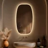 Origins Living Claris Barrel LED Illuminated Mirror with Demister Pad & Colour Change Lights - 500 x 900mm