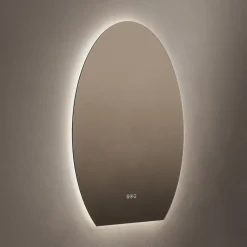 Origins Living Claris Oval Cut LED Illuminated Mirror with Demister Pad & Colour Change Lights - 800 x 900mm
