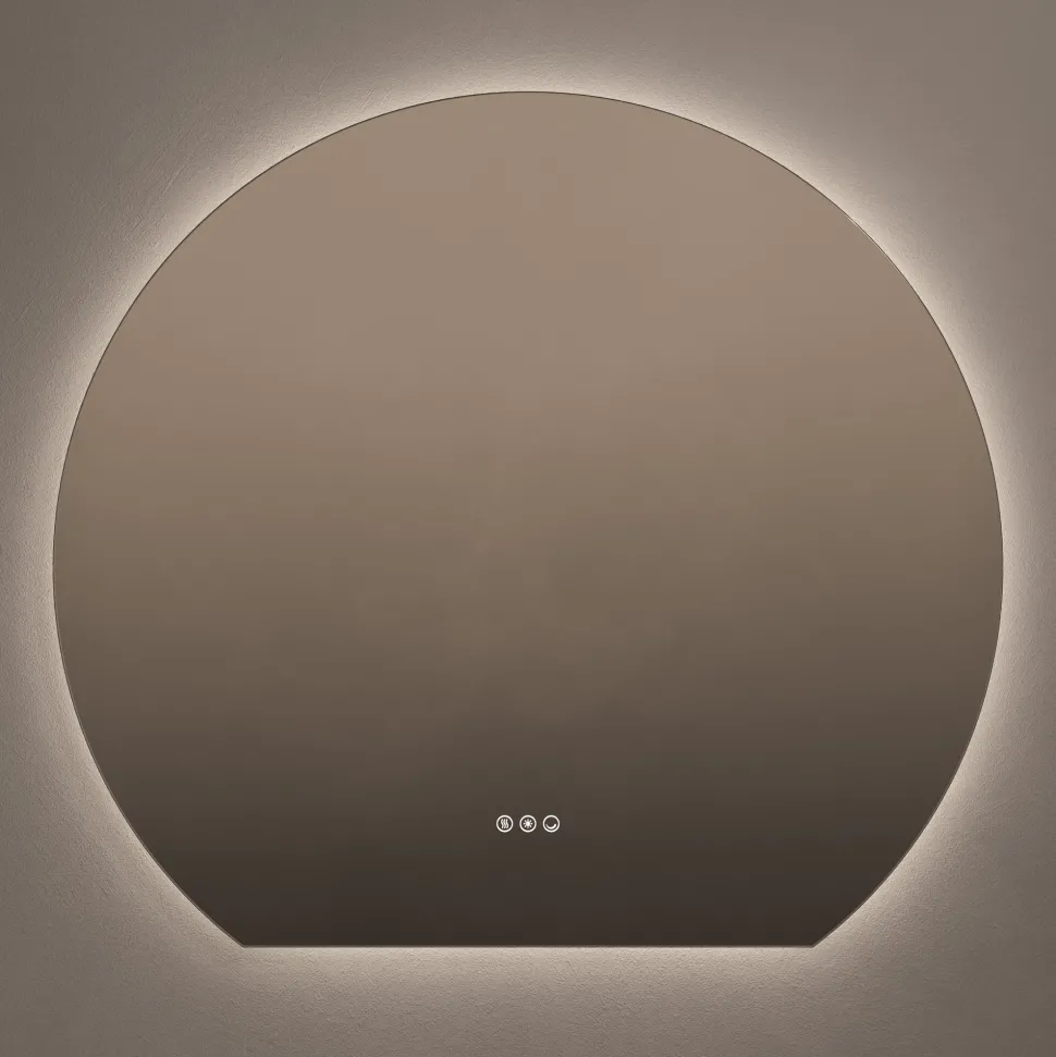Origins Living Claris Round Cut LED Illuminated Mirror with Demister Pad & Colour Change Lights - 1000mm