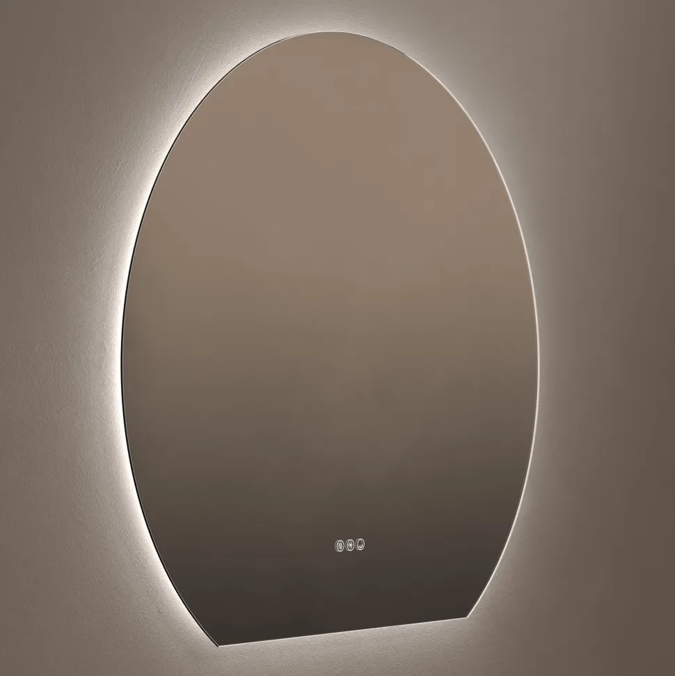 Origins Living Claris Round Cut LED Illuminated Mirror with Demister Pad & Colour Change Lights - 1000mm