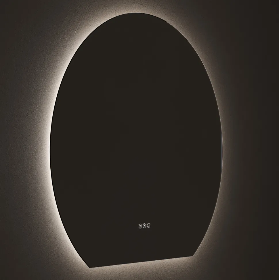 Origins Living Claris Round Cut LED Illuminated Mirror with Demister Pad & Colour Change Lights - 1000mm