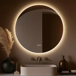 Origins Living Claris Round LED Illuminated Mirror with Demister Pad & Colour Change Lights