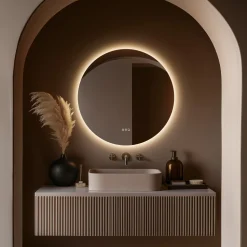 Origins Living Claris Round LED Illuminated Mirror with Demister Pad & Colour Change Lights