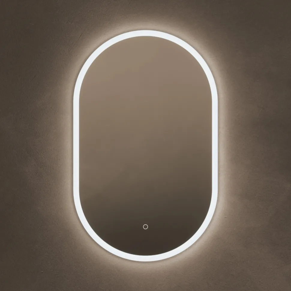 Origins Living Cleo Capsule LED Illuminated Mirror with Demister Pad - 500 x 800mm