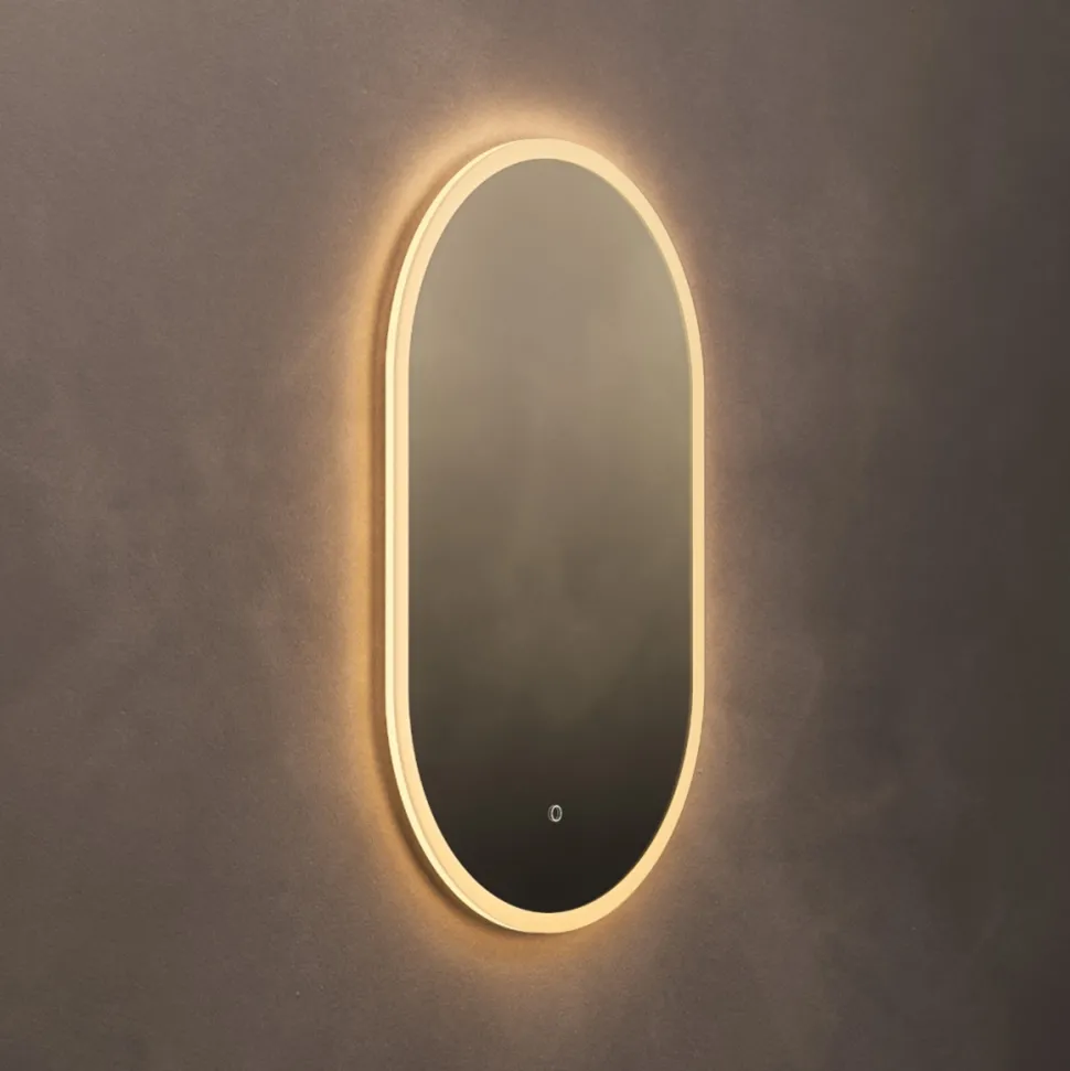 Origins Living Cleo Capsule LED Illuminated Mirror with Demister Pad - 500 x 800mm
