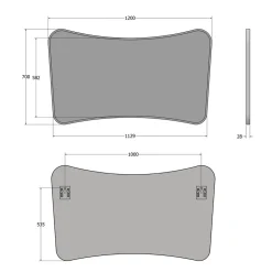Origins Living Delphine Mirror - 1200 x 700mm