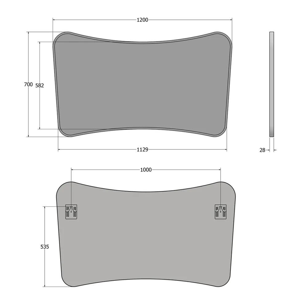 Origins Living Delphine Mirror - 1200 x 700mm