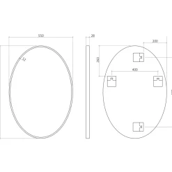 Origins Living Delphine Oval Mirror - 550 x 800mm