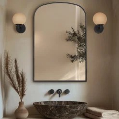 Origins Living Delphine Overmantle Arched Mirror - 600 x 900mm