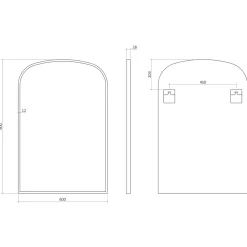 Origins Living Delphine Overmantle Arched Mirror - 600 x 900mm
